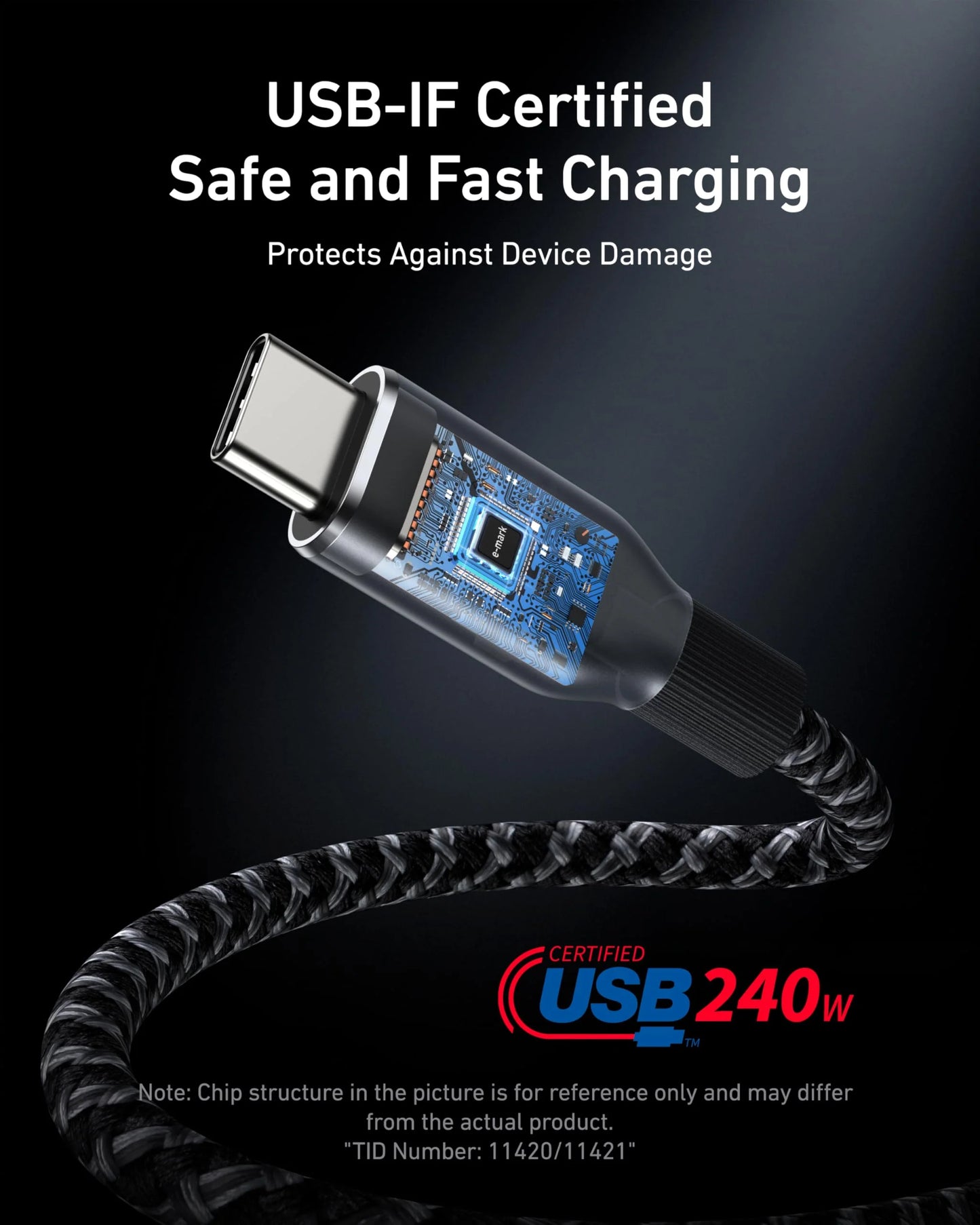 Anker Prime 240W USB C to USB C Fast Charging Cable with Upcycled 6ft – A88E2