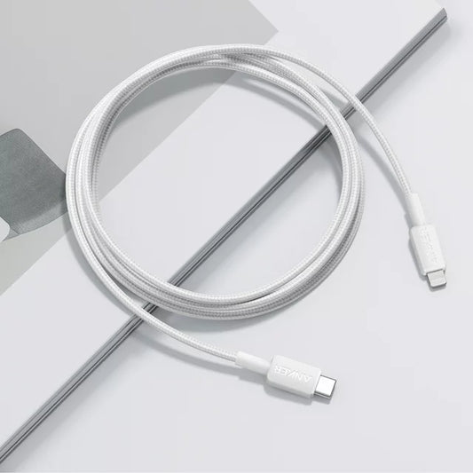 Anker 310 USB-C to Lightning Cable Braided (3ft, White) – A81A5