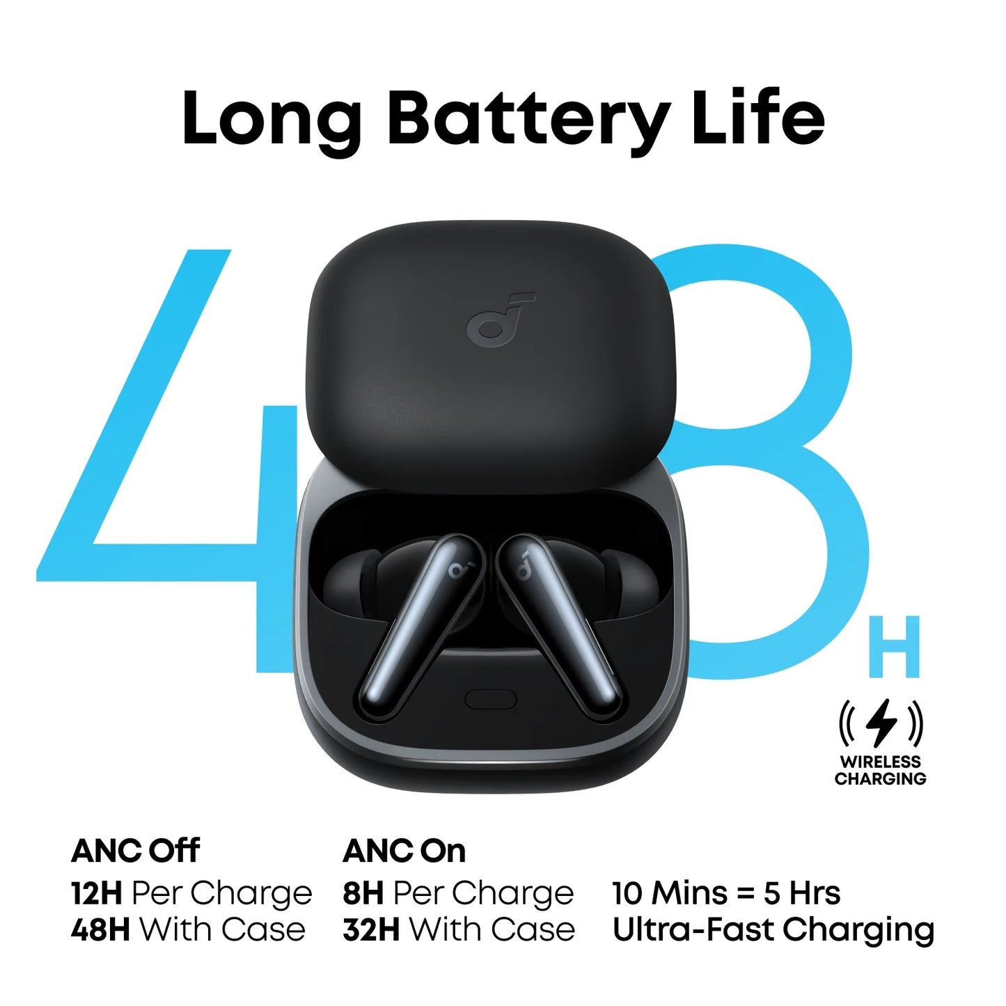 Anker SoundCore Liberty 5 | Noise-Cancelling Earbuds with Dolby Audio - Black