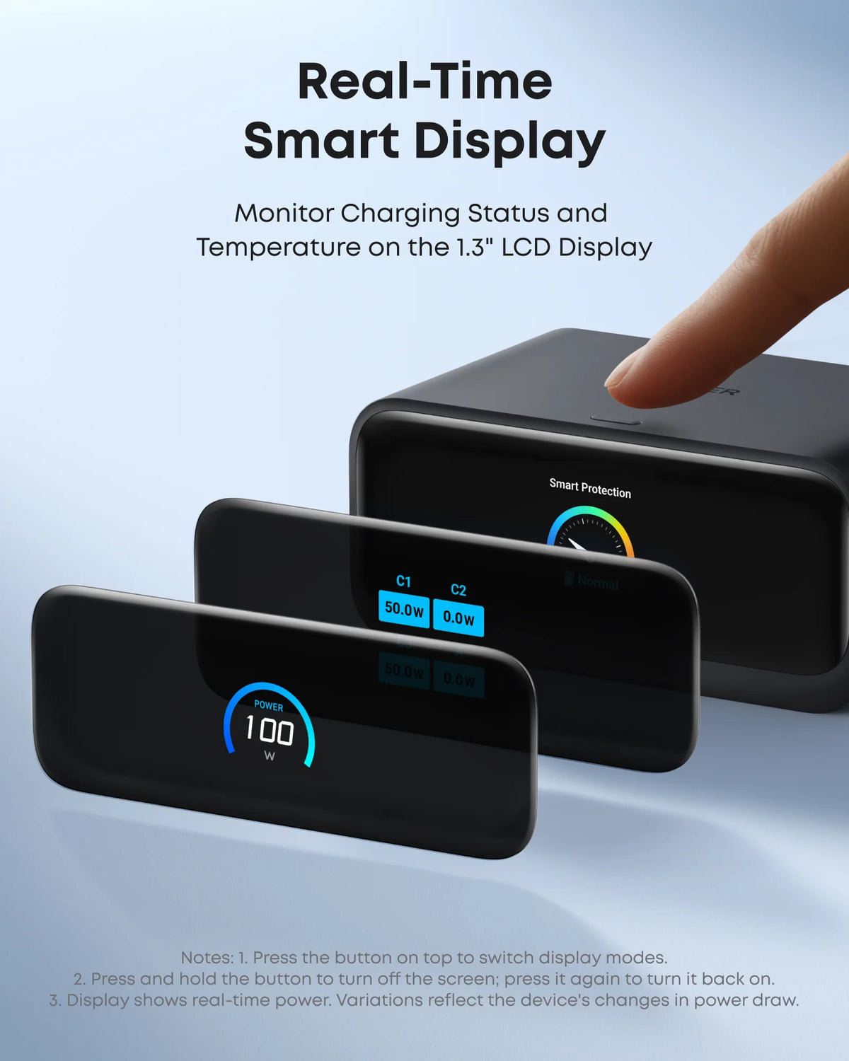 Anker Nano 100W 6-in-1 Charger Station with Retractable USB-C Cable (Black) – A91C8