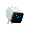 Anker Nano Charger (45W, Smart Display, 180° Foldable) Misty Blue – A121D
