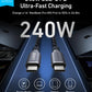 Anker Prime 240W USB C to USB C Fast Charging Cable with Upcycled 6ft – A88E2