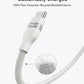 Anker USB C to USB C 240W Upcycled-Braided (3ft, White) Fast Charging Cable – A82E2