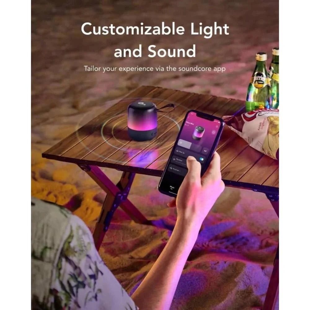 Anker SoundCore Glow Mini Portable Bluetooth Speaker - A3136