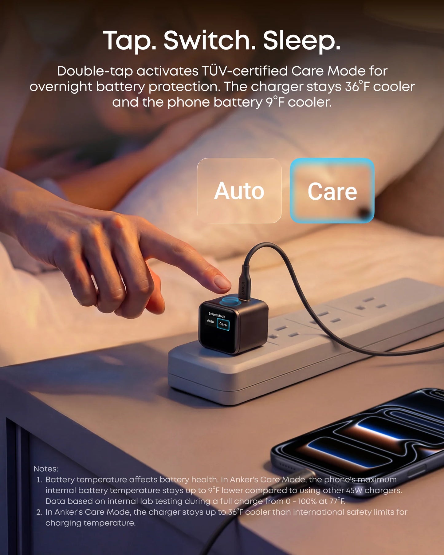 Anker Nano Charger (45W, Smart Display, 180° Foldable) Aurora White  – A121D