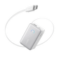 Anker Nano 10000mAh 45W with Built-In Retractable USB-C Cable  PowerBank (Aurora White) – A1638