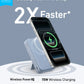 Anker Nano MagGo Power Bank 10k 15w Ultra-Fast Magnetic Charging with Smart Display (Ice Lake Blue) – A110Z