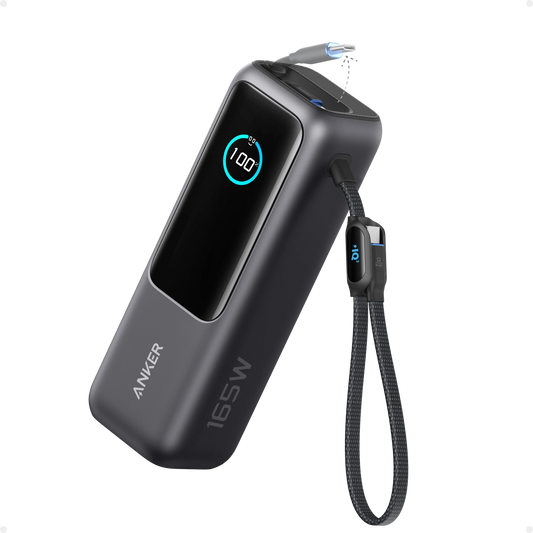 Anker Zolo Power Bank (25K, 165W, Built-In and Retractable Cables) – A1695