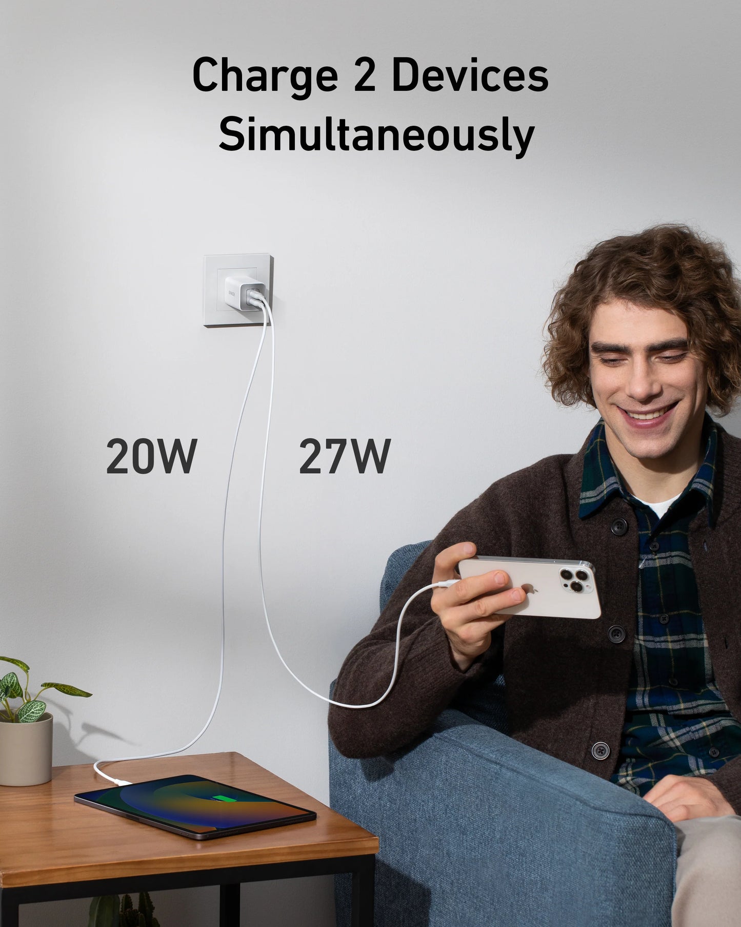 Anker 523 Charger (Nano 3, 47W) Shell White – A2039