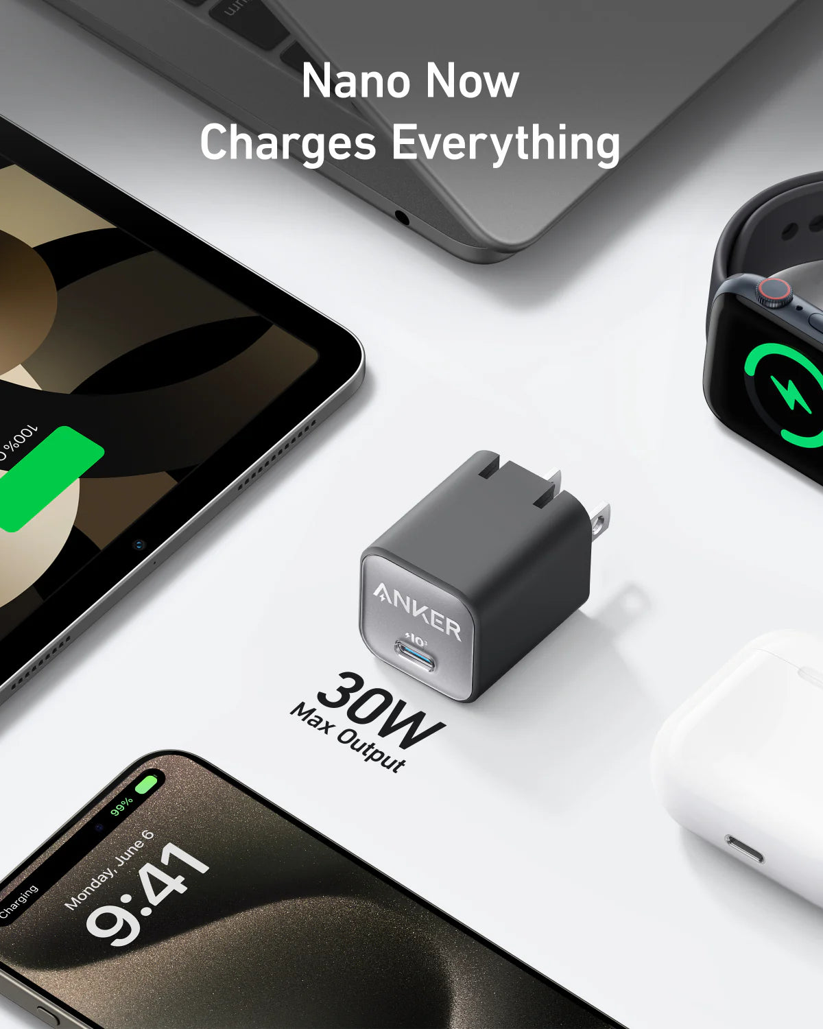 Anker 511 Charger (Nano 3, 30W) Black - A2147