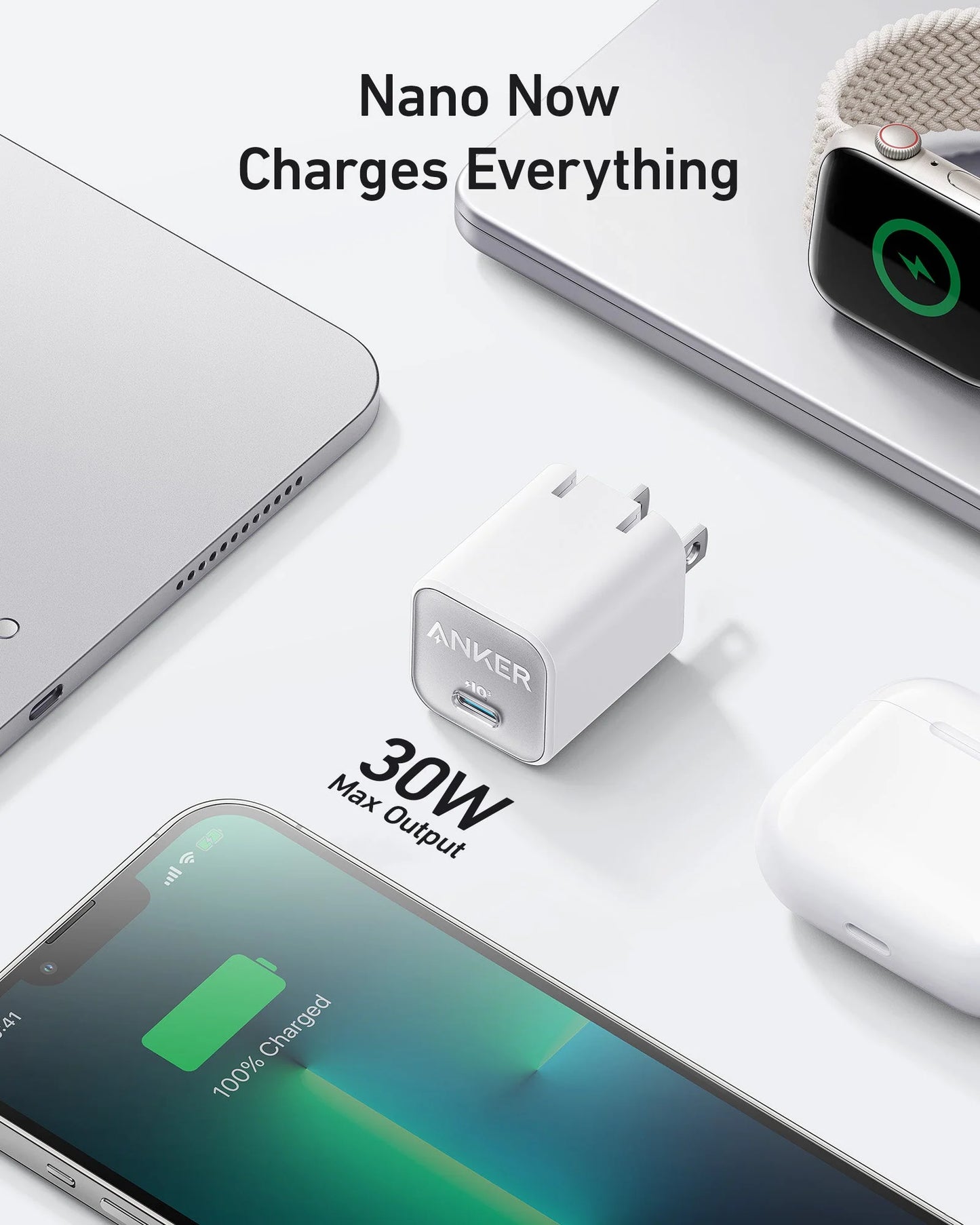 Anker 511 Charger (Nano 3, 30W) White - A2147