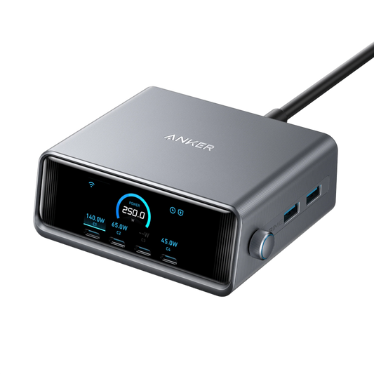 Anker Prime Charger 250W 6-Port GaN Charging Station – A2345