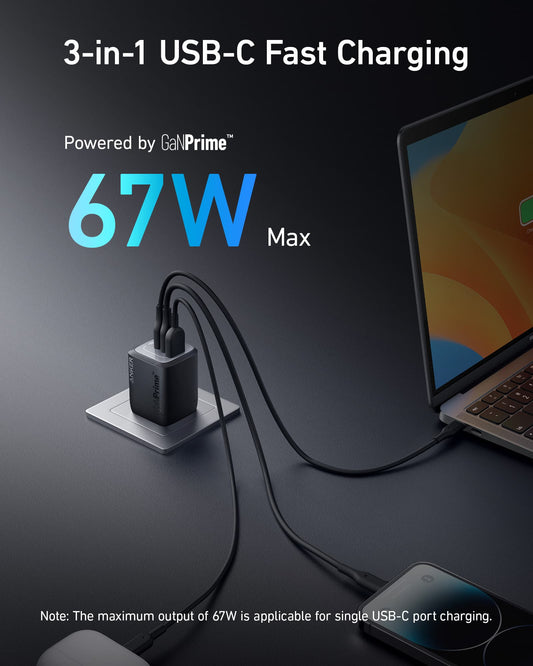 Anker Prime 67W GaN Wall Charger  2C1A – A2669