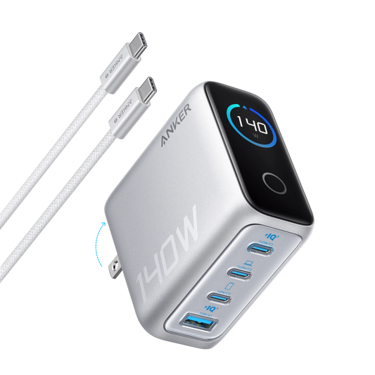 Anker Zolo Charger (140W, 4 Ports, GaN) Silver – B2697