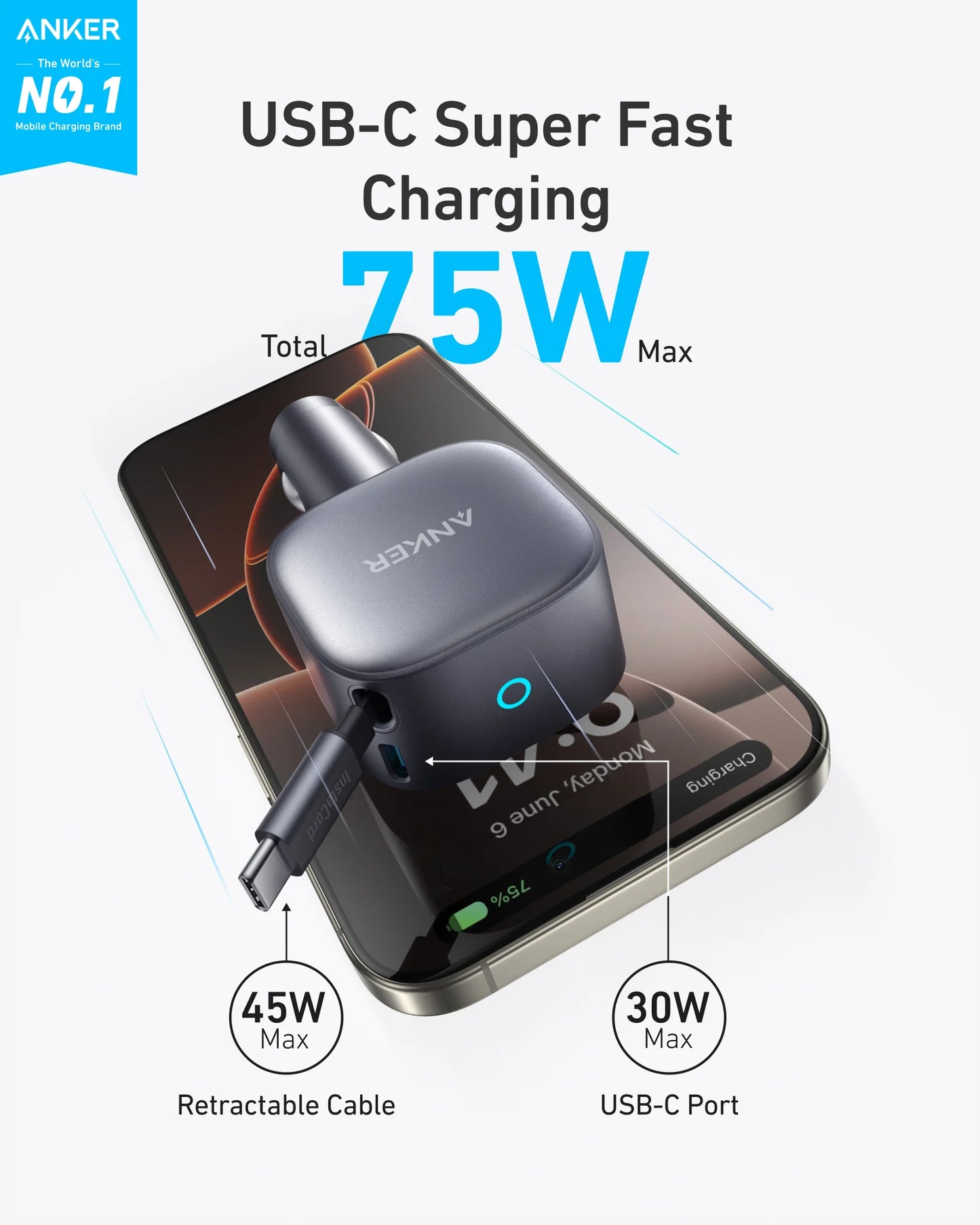 Anker Nano 75W Car Charger – A2738