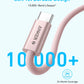 Anker Zolo USB C to USB C 240W Braided Fast Charging Data Cable (3ft, White) – A8060