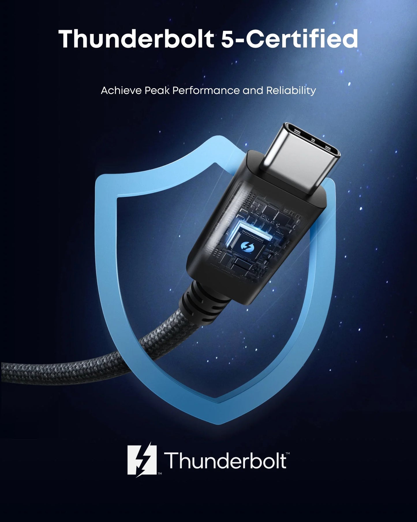 Anker Prime Thunderbolt 5 Cable 3.3 ft 80 Gbps, 240W – A84N1