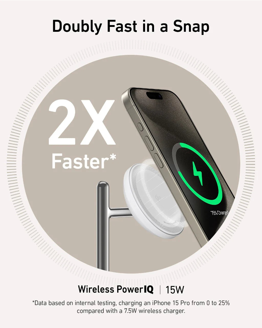 Anker MagGo Wireless Charging Station (3-in-1 Stand) White - B25M3