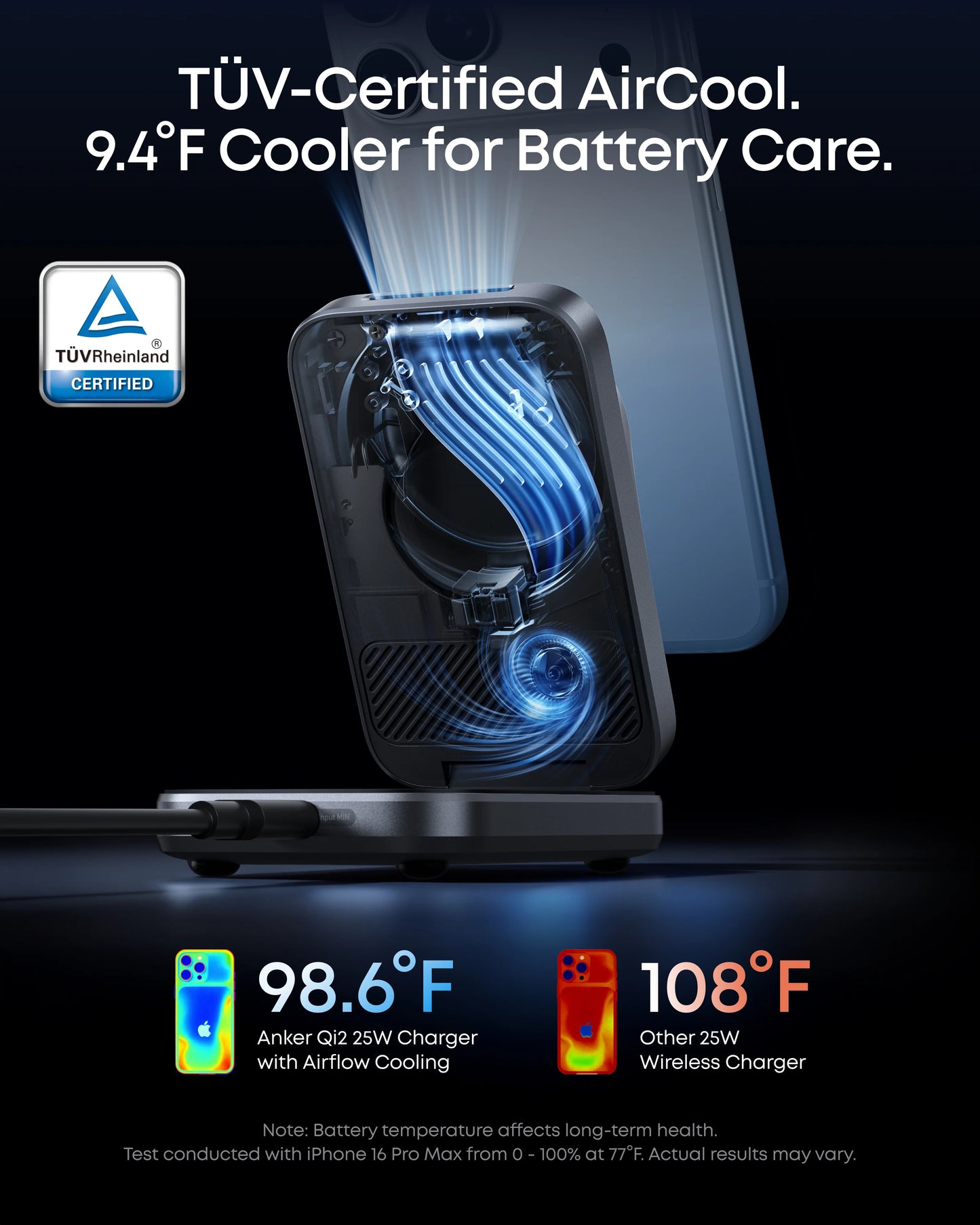Anker Prime Wireless Charging Station (3-in-1, MagGo, AirCool, Foldable) - B25N1