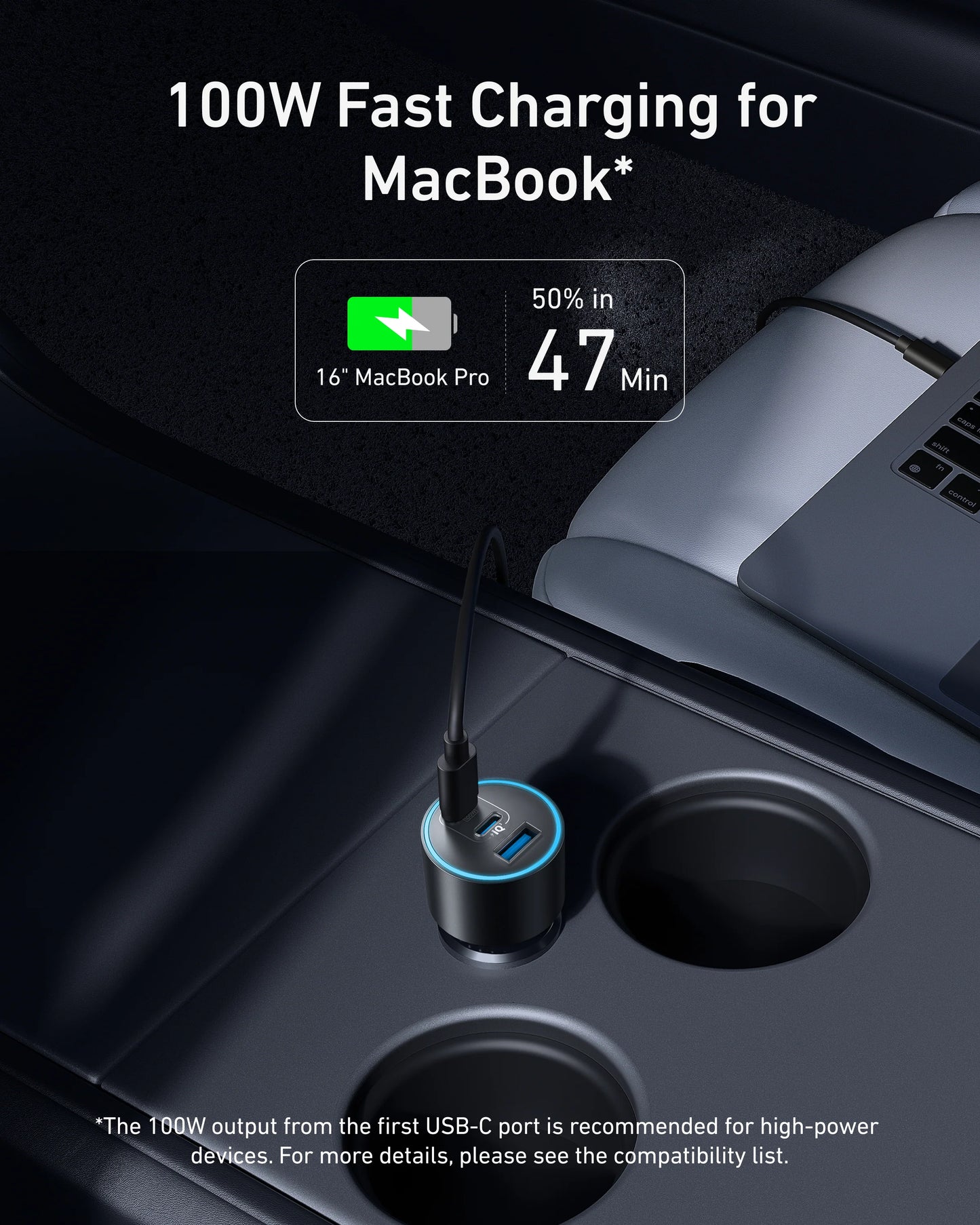 Anker Nano Car Charger 167.5W 3 Ports – A2737