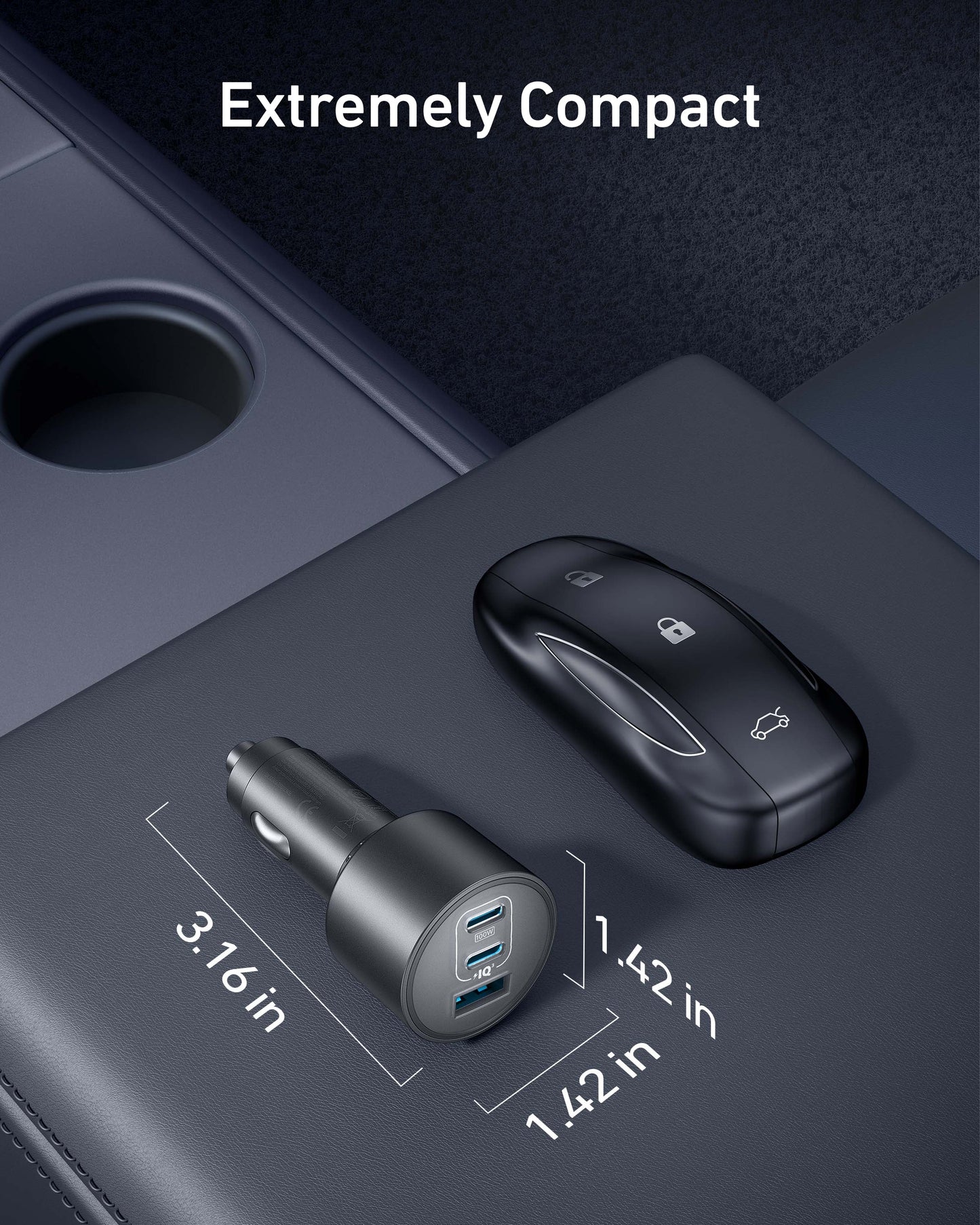 Anker Nano Car Charger 167.5W 3 Ports – A2737