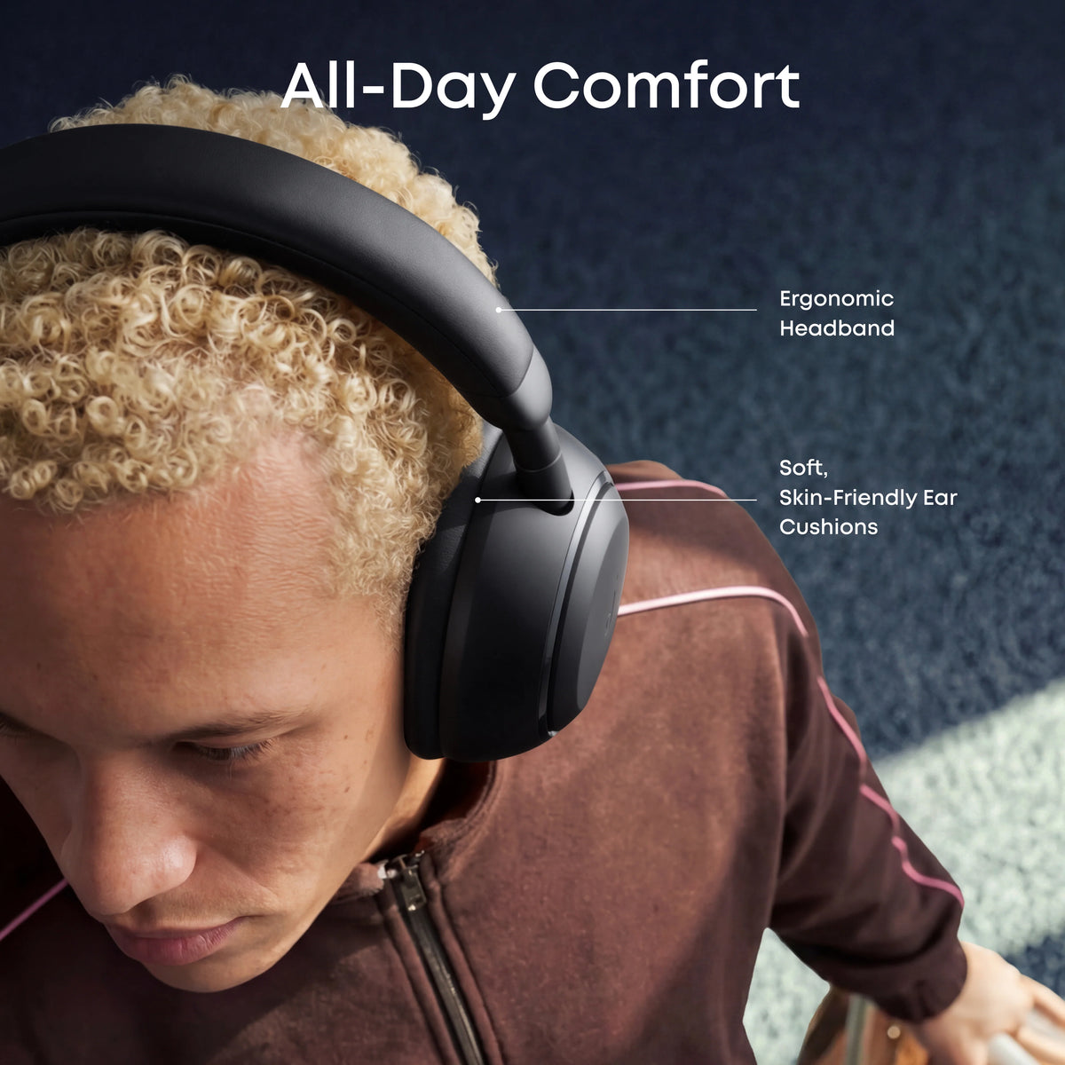 Anker SoundCore Space 2 | Comfortable Noise Cancelling Headphones for All-Day Wear