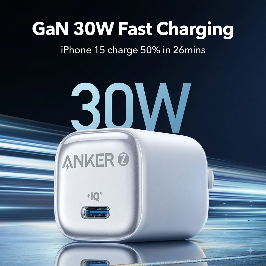 Anker Zolo 30W Compact GaN Charger – A2698