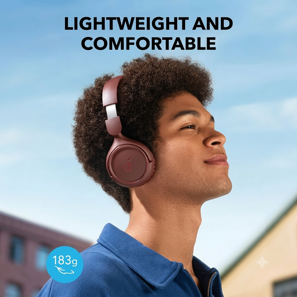 Anker Soundcore H30i Wireless On-Ear Headphones Maroon - A3012