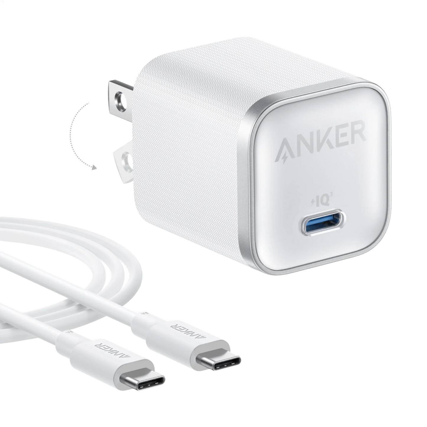 Anker Nano Charger 45W Aurora White - A2692