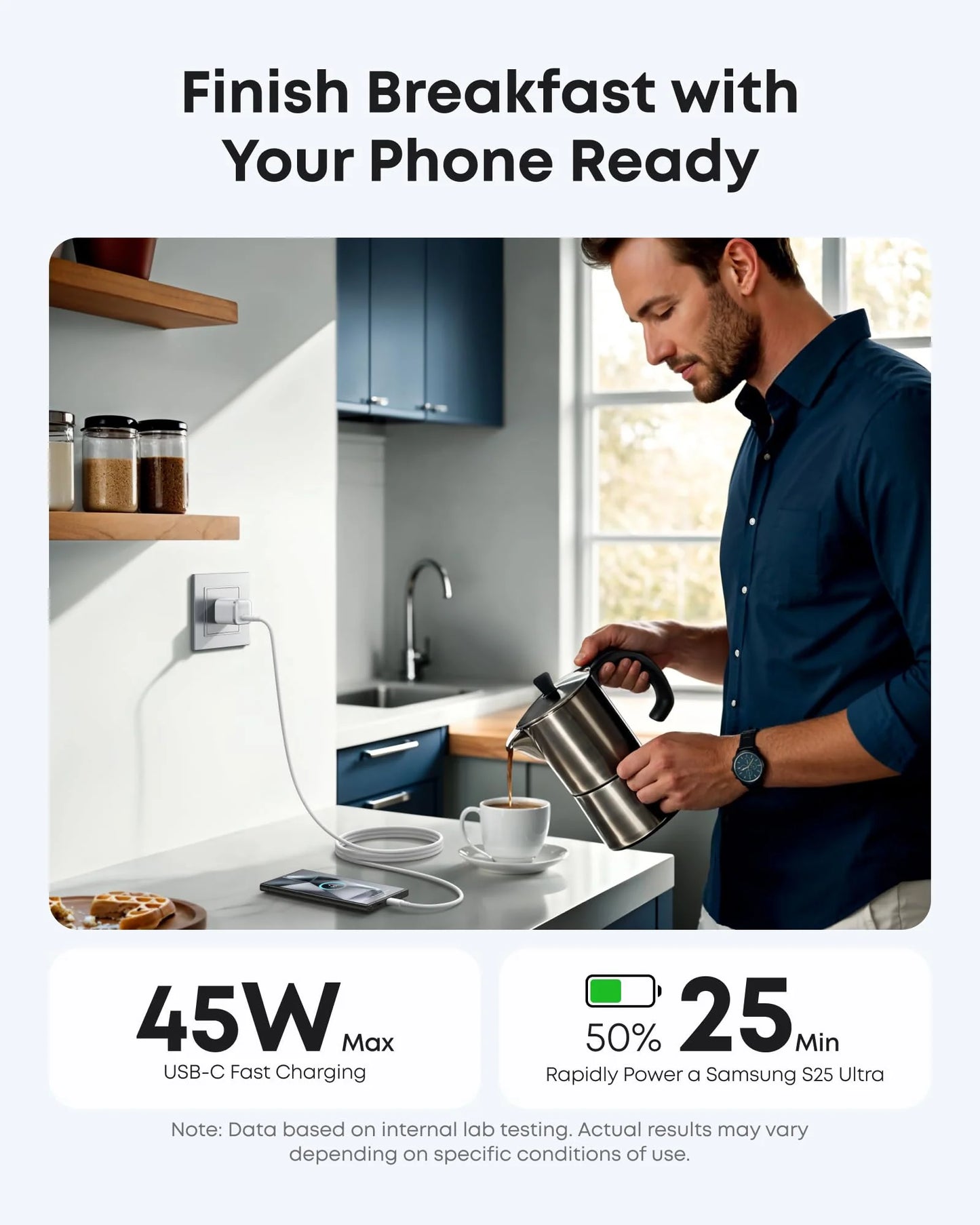 Anker Nano Charger 45W Aurora White - A2692