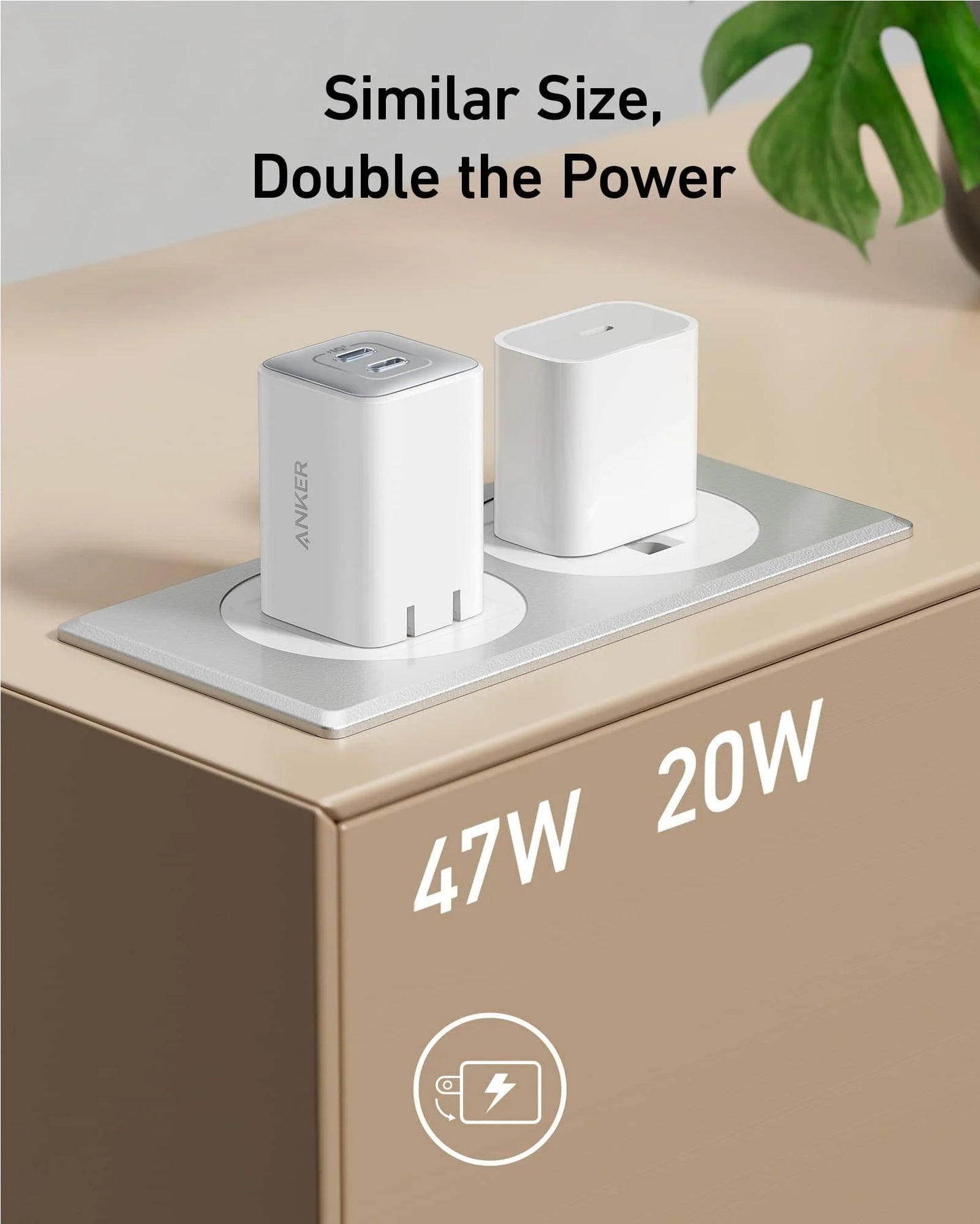 Anker 523 Charger (Nano 3, 47W) Shell White – A2039