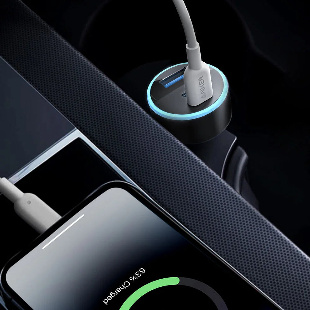 Anker 335 Car Charger 67W 3-Port Black – A2736
