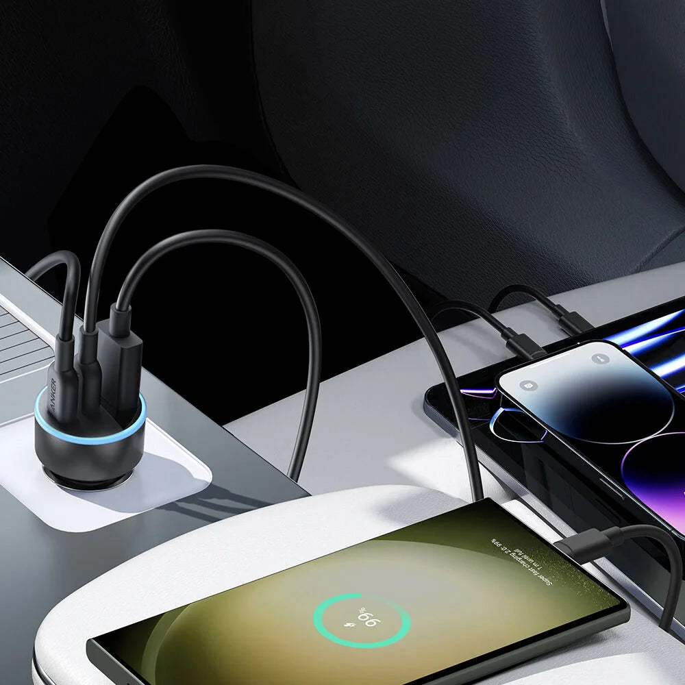 Anker 335 Car Charger 67W 3-Port Black – A2736