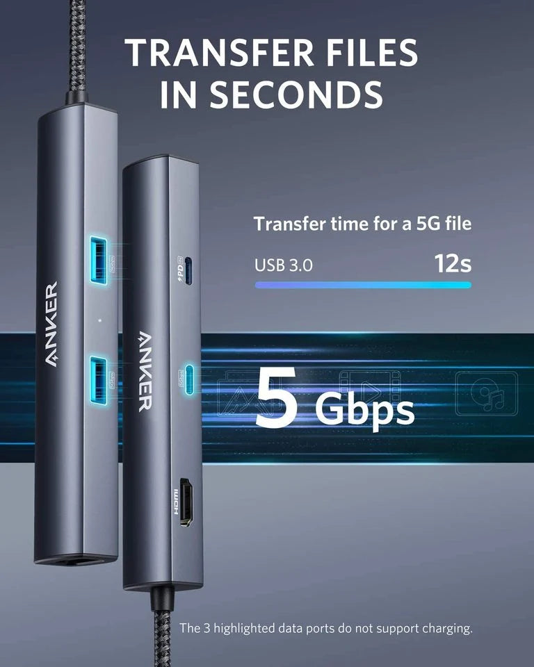 Anker 543 USB-C Hub (6-in-1, Slim) - A8365