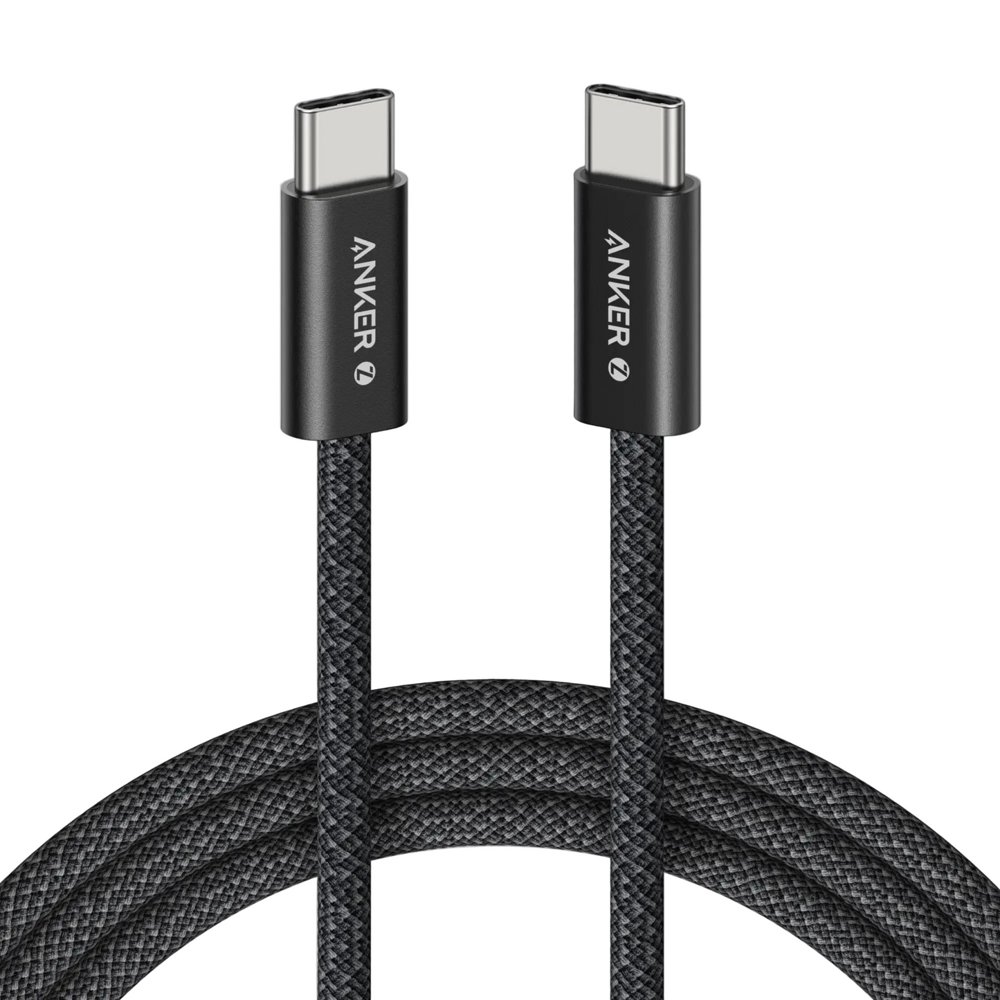 Anker Zolo USB C to USB C 240W Braided Fast Charging Data Cable (3ft, Black) – A8060