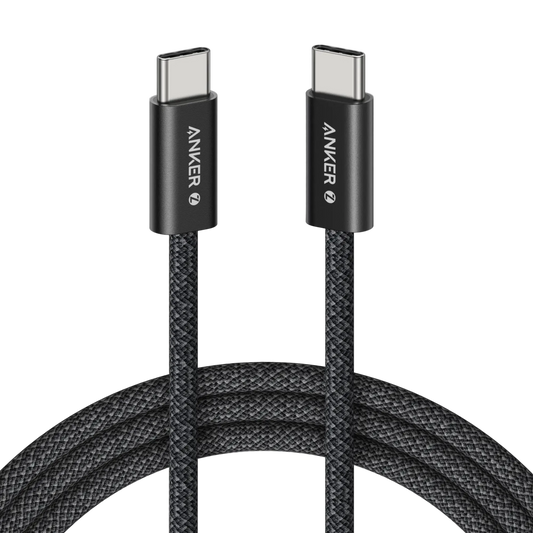 Anker Zolo USB C to USB C 240W Braided Fast Charging Data Cable (3ft, Black) – A8060