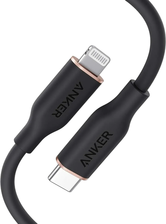 Anker USB-C to Lightning cable on a white background